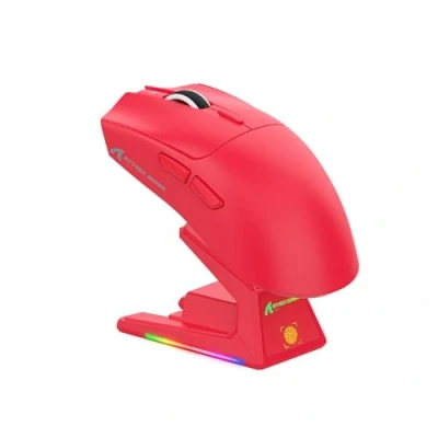Image of ATTACK SHARK X1 Gaming Mouse with Touchpad RGB Charging Dock, PixArt PAW3395PRO Sensor, BT/2.4G Wireless/Wired Mouse, 40000 DPI, 53g Superlight Gamer Mice for Win11/Xbox/PS/Mac (Red)
