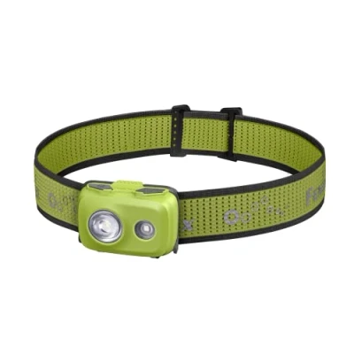 Image of fenix HL16 Green Lightweight Multipurpose Headlamp 450 lumens 104m 100 Hrs Max AAA Powered Red Light Mode SOS Function IP66