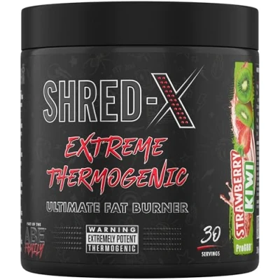 Image of Applied Nutrition Shred X Fat Burner ABE All Black Everything Burner, Thermo Weight Management (300g 30 Servings) (Strawberry Kiwi)