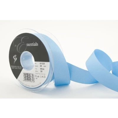 Image of Berisfords 41025 20 m x 25 mm Polyester Grosgrain Ribbon, Cornflower