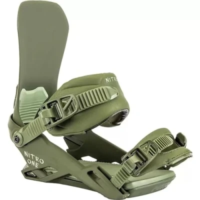 Image of Nitro Men&#039;s One &#039;23 Snowboard All Terrain Binding Binding, Olive, M