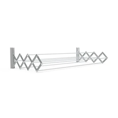 Image of JUWEL Ruckzuck 100 Clothes Drying Length 8.5 m, Extendible Wall Dryer, Width cm, Max. Maximum Load: 20 kg: 40132, Silver, 8,5 Meter