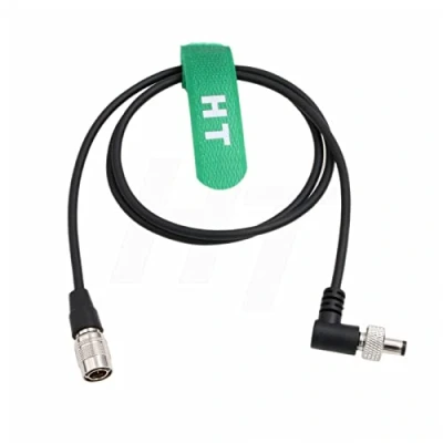 Image of HangTon Hirose 4 Pin Locking DC Coiled Power Cable for Sony F55 Camera SmallHD Atomos Ninja V Monitor Zaxcom Lectrosonics SRc Receiver PIX E7 80cm