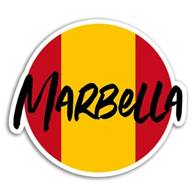 Image of 2 x 10cm Marbella Vinyl Stickers Spain Travel Sticker Laptop Luggage #18342 (10cm Wide)