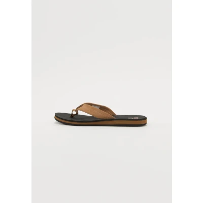 Image of Reef THE Groundswell Slippers, Men&#039;s, Size: 10, Black/tan shoes