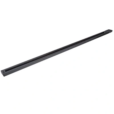 Image of Litecraft Track Single Circuit Mains Ceiling Light Fitting (Black, 1 Metre)