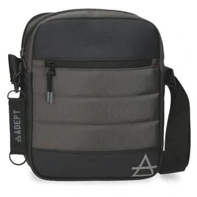 Image of Adept Dmas Messenger Bag Two Compartments Grey 22x27x8cm Polyester, grey, One Size, Portatablet
