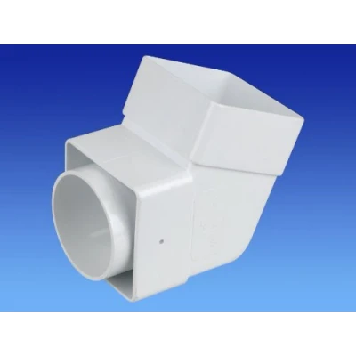 Image of Wavin OSMA 4T825 White Offset Bend/Elbow Socket for 61mm Square downpipes