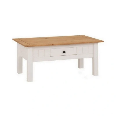 Image of Seconique Coffee Table, Engineered Wood, White/Natural Wax, W 1000mm x D 600mm H 440mm