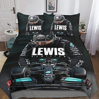 Image of CIFEAR F1 Racing 3D Printed Bedding Duvet Cover with Zipper Closure for Set, Soft Microfiber Kids Teens Adults Quilt Double（200x200cm）