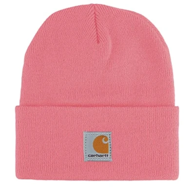 Image of Carhartt Kid&#039;s CB8905 Acrylic Watch Hat Youth One Size Fits All Pink Lemonade, Lemonade