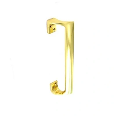 Image of Securit 225mm Polished Brass Oval Door Pull Handle.