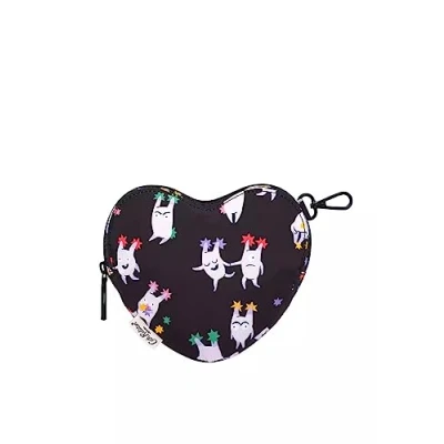 Image of Cath Kidston London Womens Ladies Girls Foldaway Heart Shopper Shopping Shoulder Tote Bag Mini Monsters in Black