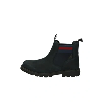 Image of Geox J Shaylax Boy Ankle Boot, Navy red, 6 UK