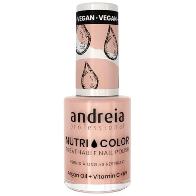 Image of Andreia Professional NutriColor Breathable Nail Polish Vegan and Cruelty Free DIY Art with Long Lasting Gloss Finish Colour NC10 Pink 10.5ml