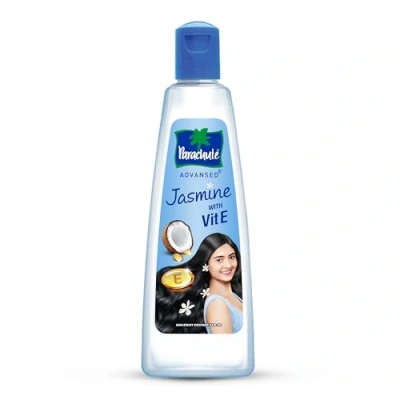 Image of Parachute Advansed Jasmine Enriched Coconut hair Oil with Vitamin E For Strong and Shiny Repairs Strengthen all types (6.4 Fl Oz.) (Jasmine Oil)