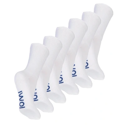 Image of IOMI Girls 6 Pair Multipack Kids Cotton Diabetic Socks with Gentle Grip