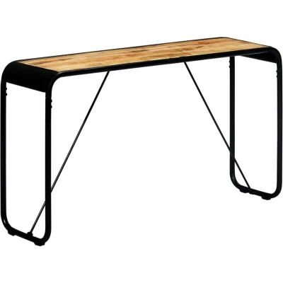 Image of vidaXL Console Table 140x35x76 cm Solid Rough Mango Wood