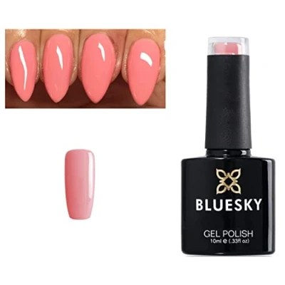 Image of Bluesky Gel Nail Polish, Tender Pink Dc035, Light Pink, 10 ml (Requires Drying Under UV LED Lamp)