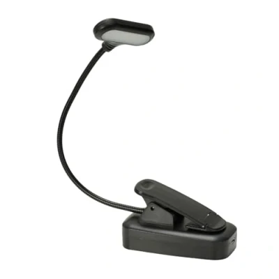 Image of Magnetic Clip On LED Book Light, Flexible Reading Light Lamp, 3 Colour Temperature Modes Rechargeable for Tablet Black