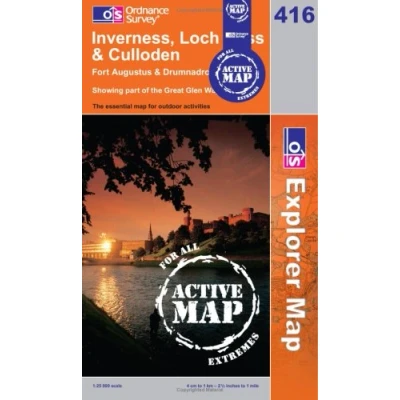 Image of Explorer Active 416 Inverness, Loch Ness &amp; Culloden Map With Digital Version
