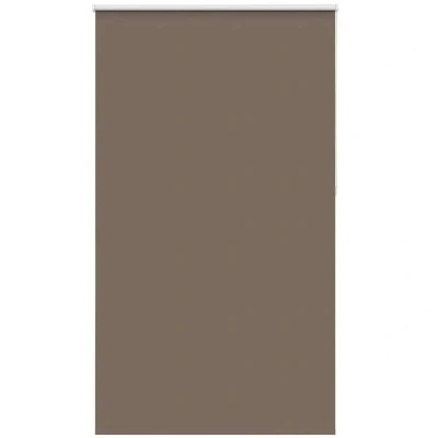 Image of vidaXL Roller Blind Blackout Coffee 125x210 cm Fabric Width 121.6 Polyester