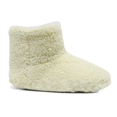 Image of DUNLOP Ladies Slippers Comfortable Ankle Booties Memory Foam Boots (Boucle Cream, UK Footwear Size System, Adult, Women, Numeric Range, Medium, 7, 8)