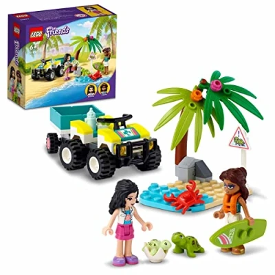 Image of LEGO Friends Turtle Protection Vehicle 41697 Rescue Building Kit; Marine Toy Birthday Gift Grows Imaginations; For Kids Aged 6+ (90 Pieces)