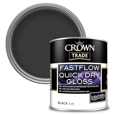 Image of Crown Trade Fastflow Quick Dry Gloss Black