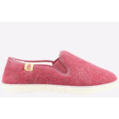 Image of Hush Puppies Women&#039;s Recycled Cosy Slipper, Burgundy, 4 UK