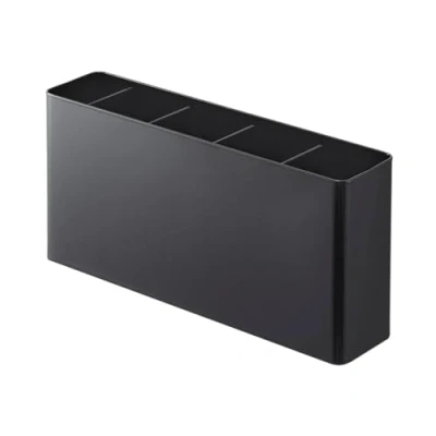 Image of Yamazaki 8147 Kitchen Accessories Organizer, Plastic Stainless Steel, Black