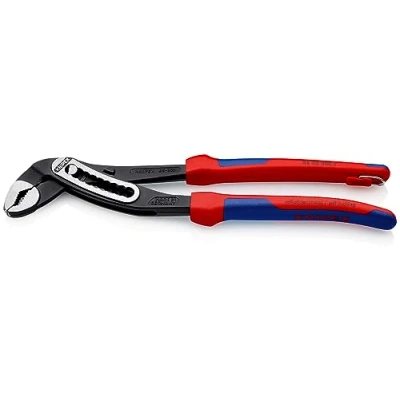 Image of Knipex Alligator® Water Pump Pliers black atramentized, with multi component grips, integrated tether attachment point for a tool 300 mm (self service card/blister) 88 02 T BK
