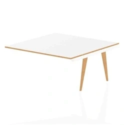 Image of Oslo 1600mm Square Boardroom Table Ext Kit White Top Frame