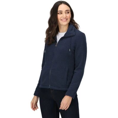Image of Regatta Womens/Ladies Kizmitt Marl Full Zip Fleece Jacket (8 UK) (Navy/Black)
