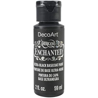 Image of Deco Art Enchanted Paint 2OZ, Ultra Black Basecoat, One Size