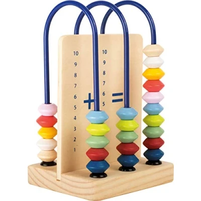 Image of Small foot 11165 calculating loop &quot;Educate&quot; made of wood, with beads for addition and subtraction, from 6 years on