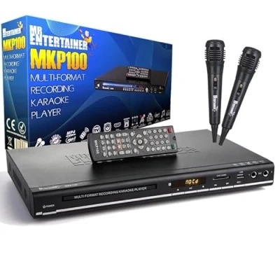 Image of Mr Entertainer MKP100 CDG DVD MP3G Karaoke Machine Player. HDMI/Record/Rip/USB (Wired Microphones)