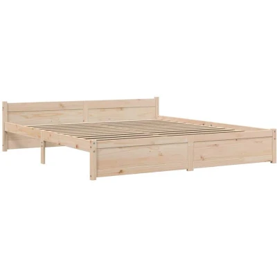 Image of vidaXL Bed Frame without Mattress Solid Wood 200x200 cm