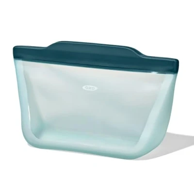 Image of OXO Good Grips Silicone Reusable Bag Stand Up Quart (32 oz) Lagoon