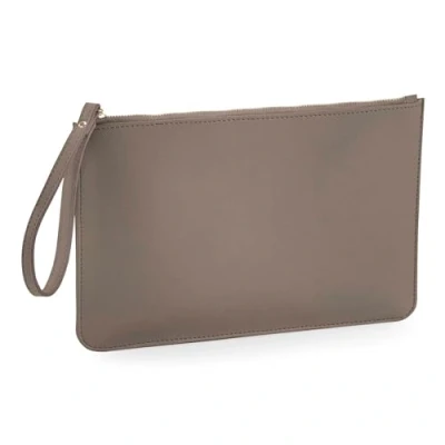 Image of BagBase BG750 Boutique Accessory Pouch Premium Leather Look PU Essential for Travel &amp; Cosmetic Taupe