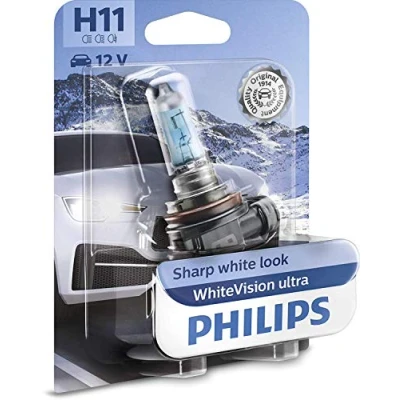 Image of BR0711P, LR000704, LR005383, LR044458 Light Bulbs PHILIPS 12362WVUB1 H11 12V 55W PGJ19 2 Halogen AUDI: A6 C6 Saloon, A4 B7 C7 Saloon