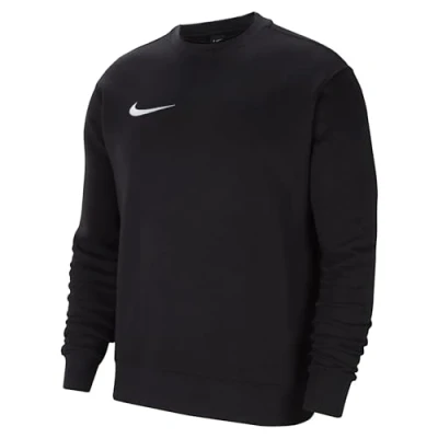 Image of NIKE Kid Y Nk Flc Park20 Crew Sweatshirt, Black/White, XS