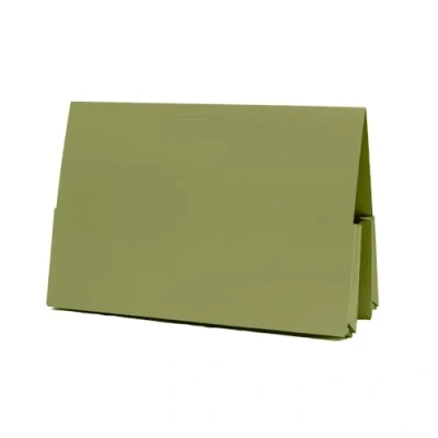 Image of Exacompta Ref 214 GRNZ Guildhall Double Pocket Legal Wallet, 250 x 355mm, 315gsm Premium Heavyweight Manilla, Holds A4 &amp; Foolscap Documents Green, Pack of 25