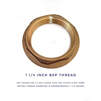 Image of 1 1/4 inches BSP Flanged Basin Waste Brass Backnut