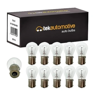 Image of Tek Automotive 317 6V 21W BA15S Brake Tail Indicator Reverse Fog Light Bulbs Box of 10