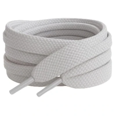 Image of Smart laces 150cm / 59 Silver Grey Coloured Flat Trainer Shoe ideal replacement for Converse, Nike, Adidas, Vans, Reebok, Puma, adults or kids Shoelaces