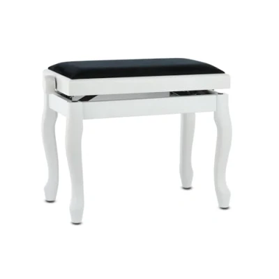 Image of Gewa Piano Bench, Velour, White matt, Classic