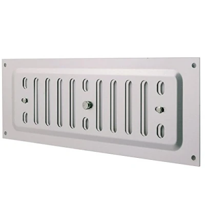 Image of Open &amp; Close Aluminium Air Vent 9&quot; x 3&quot; Single Brick Hit Miss Sliding Adjustable Grille Cover