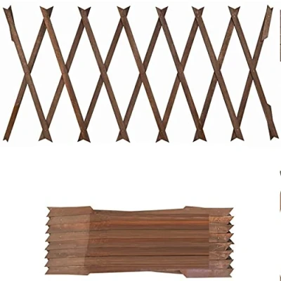Image of MD MUZ 3 x Garden Gardeners Dark Brown Coloured Wooden Expanding Expandable Trellis Each Piec Expands to 150 30cm new