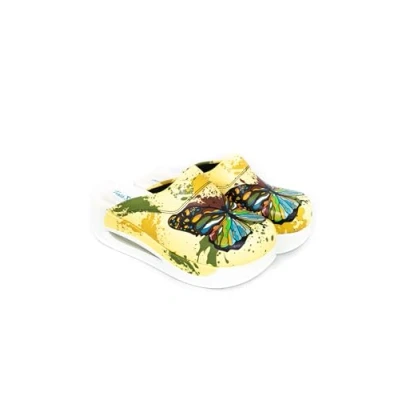 Image of Terlik Sabo Air ST204 Max Leather Womens Clogs Mules Slippers Sabot Shoes, Butterfly, EU 42, UK 8